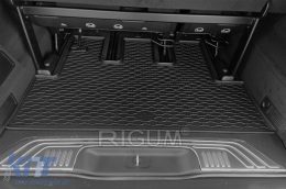 Rubber trunk mat by Rigum suitable for Mercedes EQV after 2021, V class W447 after 2014, Vito after 2014 for models with 8 or 9 seats-image-6225252