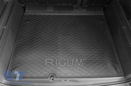 Rubber trunk mat by Rigum suitable for Opel Combo, Citroën Berlingo, Peugeot Rifter after 2019 short wheelbase 5 seats, Toyota ProAce short wheelbase after 2020, black-image-6224739