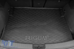 Rubber trunk mat by Rigum suitable for Seat Leon hatchback after 2020 with the trunk floor in the upper or lower position-image-6243646