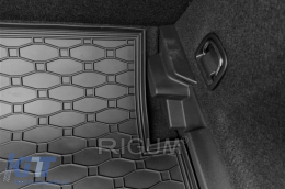 Rubber trunk mat by Rigum suitable for Seat Leon hatchback after 2020 with the trunk floor in the upper or lower position-image-6243647