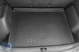 Rubber trunk mat by Rigum suitable for Skoda Yeti 2009-2017 with spare wheel/with repair kit in the trunk-image-6243717