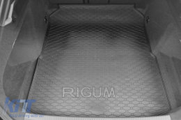 Rubber trunk mat by Rigum suitable for Suzuki Swace after 2021, Toyota Corolla wagon after 2019 with the trunk floor in the upper position-image-6225736