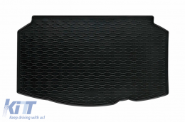 Rubber trunk mat by Rigum suitable for Toyota Yaris, Yaris Hybrid after 2020, Mazda 2 Hybrid after 2022, black - ABTLPT6022687