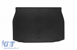 Rubber trunk mat by Rigum suitable for Toyota C-HR after 2016 with the trunk floor in the upper position, black - ABTLPT6022692