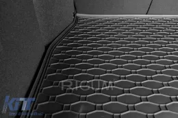Rubber trunk mat by Rigum suitable for Toyota C-HR after 2016 with the trunk floor in the upper position, black-image-6243816