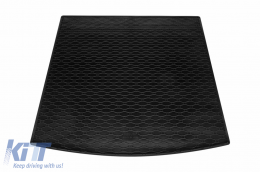 Rubber trunk mat by Rigum suitable for Volkswagen Touran after 2015 with the trunk floor in the upper position, Touran after 2015 with 7 seats with folded 3rd row of seats-image-6225799