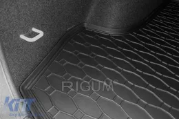 Rubber trunk mat by Rigum suitable for Volkswagen T-Roc after 2017 with the trunk floor in the upper position-image-6225944
