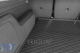 Rubber trunk mat by Rigum suitable for Volkswagen Sharan 5 seats, Seat Alhambra 5 seats after 2010, Alhambra 7 seats after 2010 with folded 3rd row of seats-image-6225952