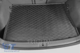 Rubber trunk mat by Rigum suitable for Volkswagen Golf 7 hatchback 2012-2019 with the trunk floor in the upper position-image-6243826