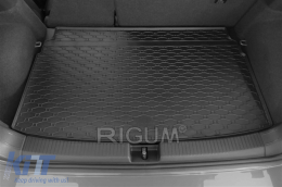 Rubber trunk mat by Rigum suitable for Volkswagen T-Cross after 2019 with the trunk floor in the upper or lower position-image-6243838