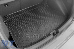 Rubber trunk mat by Rigum suitable for Volkswagen Taigo after 2021 with the trunk floor in the upper or lower position-image-6243852