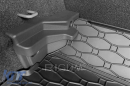 Rubber trunk mat by Rigum suitable for Volkswagen Taigo after 2021 with the trunk floor in the upper or lower position-image-6243853