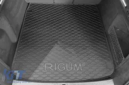 Rubber trunk mat suitable for Audi A4 Avant after 2015, black-image-6224488