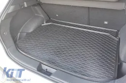 Rubber trunk mat suitable for Nissan Qashqai after 2022, black-image-6225385
