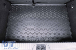 Rubber trunk mat suitable for Renault Clio after 2019, black-image-6243600
