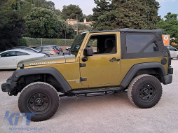Running Boards Side Steps Nerf Bars suitable for Jeep Wrangler Rubicon JK (2007-2017) 2 Doors Iron-image-6114182