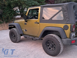 Running Boards Side Steps Nerf Bars suitable for Jeep Wrangler Rubicon JK (2007-2017) 2 Doors Iron-image-6114183