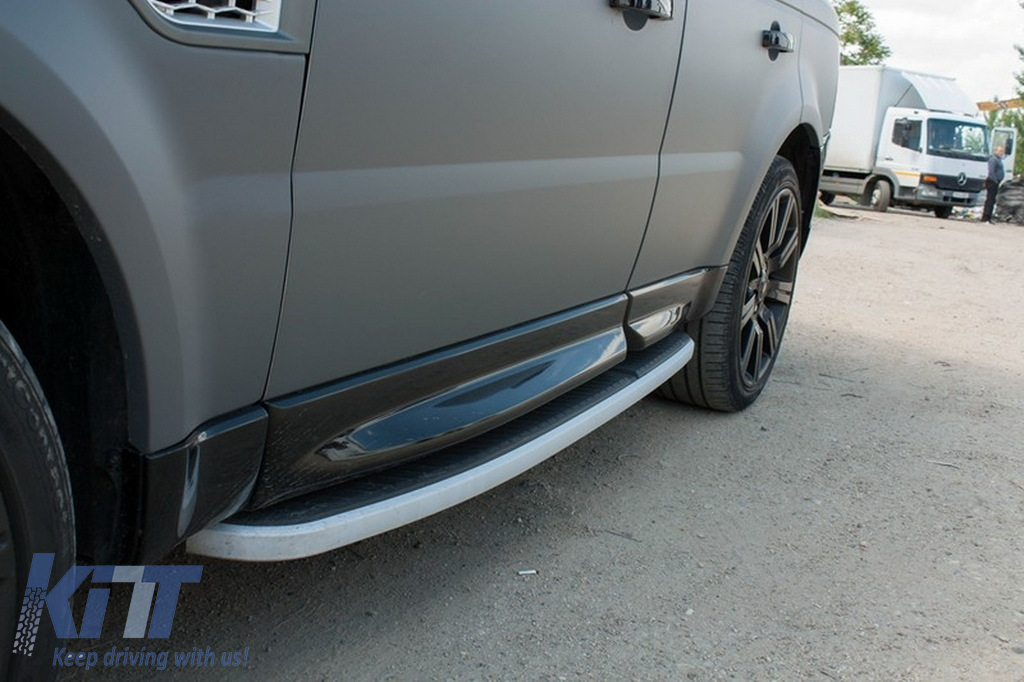 All BLACK Side Steps Running Boards to fit RR Sport 2005-2013