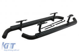Running Boards Side Steps suitable for Land Rover Defender 110 (1990-2016) Black Edition-image-6067711