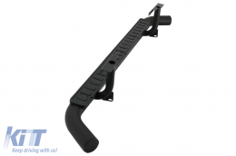 Running Boards Side Steps suitable for Land Rover Defender 110 (1990-2016) Black Edition-image-6067712