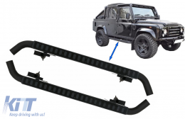 image-27-Running Boards Side Steps suitable for Land Rover Defender 110 (1990-2016) Black Edition
