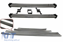 Running Boards Side Steps with Add On Door Moldings Strips suitable for Mercedes G-Class W463 (1989-2018) - CORBMBW463DMC