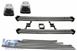 image-34-Running Boards Side Steps with Add On Door Moldings Strips and Turning Lights suitable for Mercedes G-Class W463 (1989-2015)