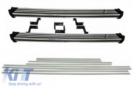 image-79-Running Boards Side Steps with Add On Door Moldings Strips Brushed Aluminum suitable for MERCEDES G-Class W463 (1989-2018)