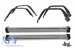 Running Boards Side Steps with Fender Flares Wheel Arches suitable for Mercedes G-Class W463 (1989-2013) G65 Design