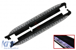image-11-Running Boards suitable for Mercedes GL-Class X166 (2012-2015) GLS-Class Facelift (2016-2018) Side Steps with LED Courtesy Light
