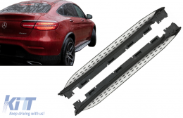 Running boards suitable for Mercedes GLC-Class X253 (2015-2022) GLC Coupe C253 (2016-2022)-image-6090567