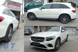 Running boards suitable for Mercedes GLC SUV X253, GLC Coupe C253 2015-2022-image-6264468