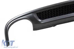 S-Line-Diffusor mit verchromten Endrohren, geeignet für den serienmäßigen Heckstoßfänger des Audi A4 Limousine 2012-2015 -oo--oo--image-6148350