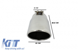 S-line Exhaust Muffler Tips suitable for AUDI Q5 (2008-up) suitable for AUDI Q7 (2005-up)  A4 B6 B7 B8 A6 4F Sline-image-6014244