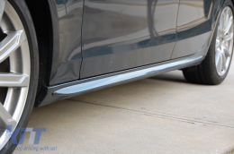 S-LINE SIDE ADDITIONS SUITABLE FOR AUDI A4 B8 SEDAN/AVANT BLACK PIANO FINISH