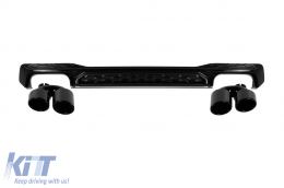 S-Style Diffuser with Black Exhaust Tips suitable for Audi A7 Sportback S line Rear Bumper 2019–2024 - ABAURA6007844