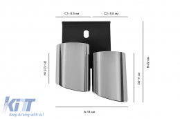 S3 type chrome tip set suitable for Audi A3 2013-2020-image-6156043