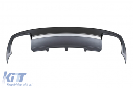 S4-Typ Diffusor mit verchromten Endrohren geeignet für S-Line Heckstoßstange für Audi A4 Limousine 2012-2015 -oo--oo--image-6148362