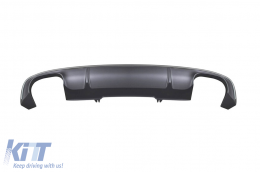 S4 type diffuser suitable for rear S-line bumper on Audi A4 B9 sedan, wagon 2015-2019 -oo--oo- - ABAURA6011424