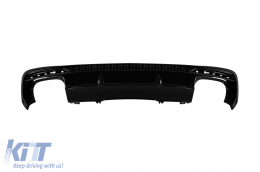 image-2-S4 type diffuser suitable for rear S line bumper on Audi A4 sedan, wagon 2020-2022, black lacquer -oo--oo-