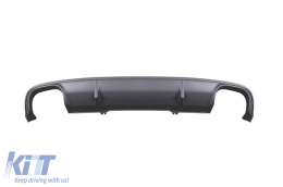 S4 type diffuser suitable for standard rear bumper of Audi A4 B9 sedan, wagon 2015-2019 -oo--oo- - ABAURA6011423