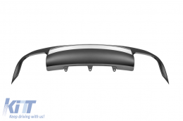 S5-Typ Diffusor geeignet für die Standard-Heckstoßstange des Audi A5 Sportback 2012-2015 -oo--oo-, mit grauem mattem Trim-image-6163635