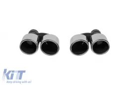 S5-Typ Diffusor mit verchromten Endrohren geeignet für S-Line Heckstoßstange an Audi A5 Sportback, Coupe, Cabrio 2016-2020 -oo--oo--image-6148410