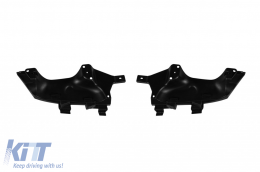 S63 type diffuser with chrome tips suitable for A Design rear bumper on Mercedes S-Class W222 2017-2019, with chrome trim-image-6265740