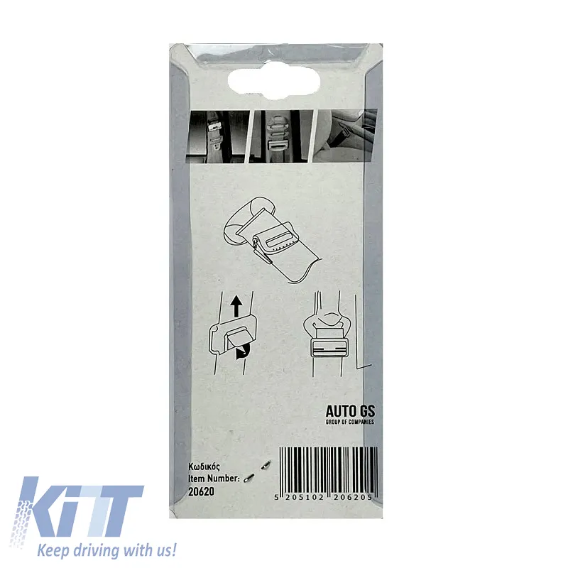 Safety Belt Clip Universal Black 2 Pcs