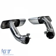 Salidas de escape cuadradas look M50 de acero inoxidable adecuadas para BMW X6 30d 40d E71 08-14-image-6206973