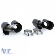 Salidas de escape de doble tubo negras adecuadas para Porsche 911 991.2 15-19 3.0 370CV-image-6203962
