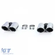Salidas de escape de doble tubo pulidas adecuadas para Porsche 911 991.1 11-15 3.4 350HP-image-6210582