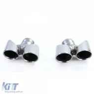 Salidas de escape pulidas de doble tubo adecuadas para Porsche 911 991.2 15-19 3.0 370CV-image-6204097