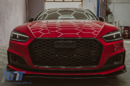 Sans Emblème Grille avant pour AUDI A5 F5 2017-2019 RS Look Noir brillant-image-6102102